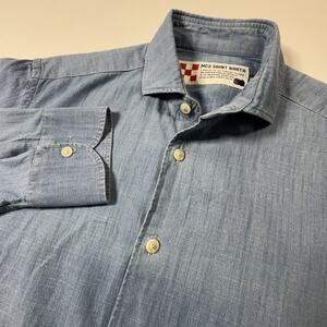 MC2 Saint Barth Chambray Denim Shirt Italy Made Blue Womens Small S Tailored
